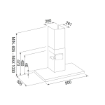 Fulgor FTHD 900 TC X 90厘米 730m³/h 煙囪式抽油煙機